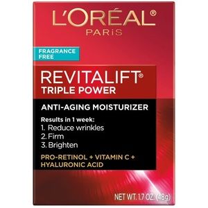 L'Oreal Paris Revitalift Triple Power Anti-Aging Cream Face Moisturizer 1.7 oz